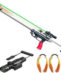 Slingshot Rifle, Professional Slingshots with Sight Trigger Mechanism for Adults Hunting,Retractable Folding Catapult Powerful High Precision Hunting Slingshots