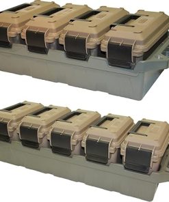 MTM AC4C Ammo Crate (4-Can) Brown, 30 Caliber & MTM AC5C 5-Can Ammo Crate Mini (Forest Green/Black) 2