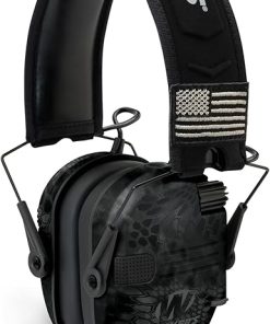 Walkers Razor Patriot Series Hi-Gain Omnidirectional Microphone Adjustable Range Shooting Hunting Hearing Protection Electronic Earmuffs (Kryptek Camo) (2-Pack) 2