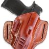 Premium The Ultimate Leather Pancake OWB Belt Holster Open Top Fits Sigg Sauer P365 XMacro/ P365 AXG Legion 9mm 3.7″ Barrel, Right Hand Draw, Brown Color #1639#