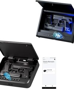 K1+K3 Gun Safe, Biometric Gun Safes For Handgun, 4-Quick and 3-Quick Access Pistols Safe with Fingerprint