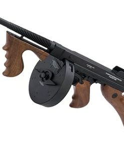 Evike Airsoft – Cybergun Licensed Thompson 1928 “Chicago Typewriter AEG Airsoft Rifle w/Imitation Wood Furniture (Package: Gun Only)