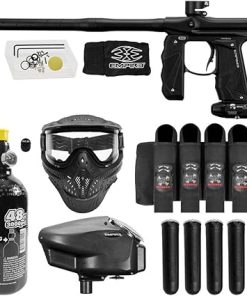 Maddog Empire Mini GS Full Auto Paintball Gun Marker w/ 48/3000 HPA Tank, Empire Halo Too Loader, HK Army HSTL Thermal Mask, 4-Pod Harness & (4) Pods Starter Package