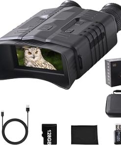Night Vision Goggles – 4K Night Vision Binoculars for Adults,10X Digital Zoom, 3.2” Large Screen Binoculars can Save Photo and Video with 128GB Memory Card (Pro-N031)