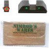 Nimrod’s Wares AmeriGlo Night Sights Set Compatible with Glock Gen 1-4 20 21 29 30 31 32 36 GL-817 Bundle with Microfiber Cloth