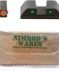 Nimrod’s Wares AmeriGlo Night Sights Set Compatible with Glock Gen 1-4 20 21 29 30 31 32 36 GL-817 Bundle with Microfiber Cloth