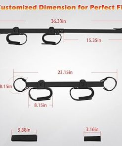 20079 Overhead in-Cab Gun & Bow Rack Carrier Fits for 1.5” – 2.0” Round Cages & Profiled Tubes, Compatible with UTV Can-Am Yamaha Kawasaki Kubota Polaris Gravely Honda SxS Roll Cage Mount 2