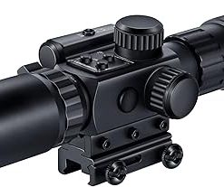 Beileshi 2.5-10×40 Red Green Illuminated Tactical Rifle Scope Crossbow Scope with Red Laser Combo Less Than 5mW Output 2