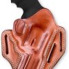 Premium The Ultimate Leather Pancake OWB Belt Holster Open Top Fits, Colt King Cobra 357 Mag 6-Shot 3″ Barrel, Right Hand Draw, Brown Color #1631#