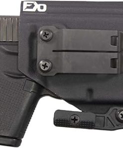 FDO Industries IWB Kydex Holster Compatible with Glock 43 w/ TLR6 -Discreet Carry Concepts 1.5″ Metal Monoblock Gear Clip – The Paladin Series – Made in USA