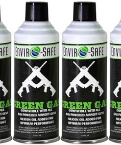 Green Gas for Airsoft BB, Pistol, Hand Gun, Rifle, 13.5 oz. Cans, 4 Pack, White, Green, Black