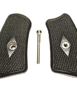 Ebony Double Diamond Checker Grip Inserts Ruger Compatible SP101 Engraved Textured