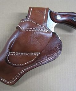 Azula Custom Leather Cross Draw Outdoor Gun Belt Holster for Colt Python 6″ Barrel Revolver Brown Right Hand 2