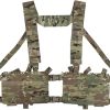 Tactical Chest Pack,Placard Split Front Chest Rig MOLLE System Magazine Pouch