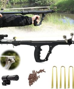 Fishing Slingshots for Adults, High Precision Telescopic Rod Slingshots for Hunting, Multifunctional Professional Slingshot Rifle for Hunting Slingshot Catapult with Rubber Bands