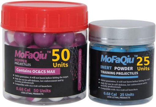 MAX 68 Cal Peppers Projectile OC and CS Ultrafine Powder Pepper Ball - Laser weldingwithout Leakage It is Safer,Compatible with All .68 Cal Pepper Ball launchers