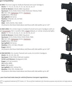 Cupolster®, MultiFit Vehicle Gun Holster Fits Glock 17/19/22/23/31, Sig P210/P220/P226 with Attached TRL-1/X300/Valkyrie (Alpha One Series – Medium/Large Lighted Frame Firearms) by VETS Tactical® 2