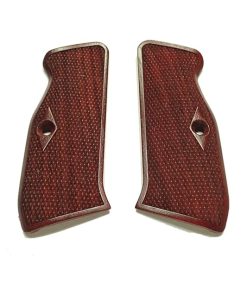 Rosewood Checkered CZ-75 Grips