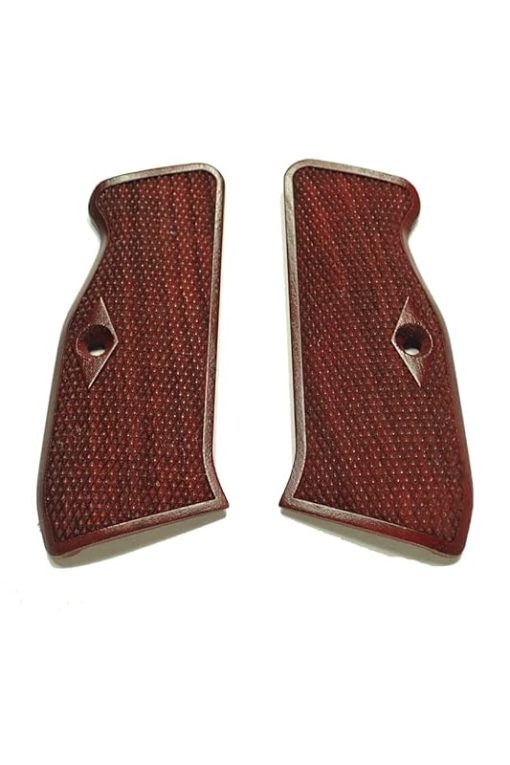 Rosewood Checkered CZ-75 Grips