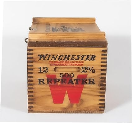 Winchester WOODEN AMMO BOX Classic Wooden Ammunition Box Crafted From Pine With Hinged Top – Made in USA 2 Winchester WOODEN AMMO BOX Classic Wooden Ammunition Box Crafted From Pine With Hinged Top – Made in USA - Image 2