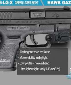 LG-X Rechargeable Green Laser Sight for Subcompact Pistols & Handguns, Compatible with Springfield XD XD-S XDM S&W M&P Beretta PX-4 Taurus Millennium Walther PPQ PPS PPX PK380 SR9C 2