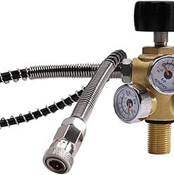 TUXING 4500Psi/300Bar High Pressure Compressor Pcp Paintball Filling Station,DIN Valve Scuba Adapter with 24 inch Soft Hose Pcp Charging Valve for Air Tank,PCP Air Rifle (M18*1.5UNF Threads)