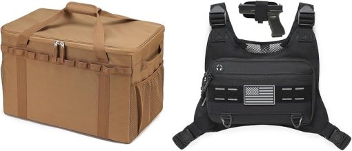 46L Camping Storage Bag and Sports Chest Pack with Pistol Holder