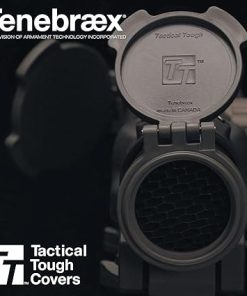 Tenebraex 42mm Outer Diameter Ocular/Objective with Flip Up Scope Cover for Leupold Mark 4 HD/Mark 5 HD/VX-5 HD/VX-6 / VX-6 HD, Swarovski 3-12×50 Habicht, Leupold RDS 1×34, Swarovski Z3 3-9×36 2
