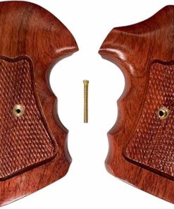 BMPL Hardwood Grips Compatible Replacement for Rossi, Small Frame Square Butt Revolver Grips Checkered Handmade Handcraft Handgun #R004