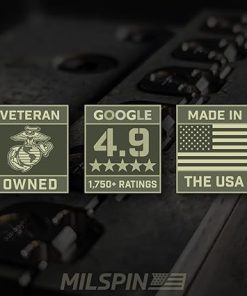 Milspin Weighted Magazine Base Plate (Floor Plate) Compatible with Glock Gen 1-5 | Brass X Carve I Veteran Crafted in USA (Models G43X G48) 2