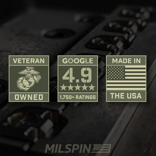 Milspin Magazine Base Plate Window Breaker Compatible with Glock Gen 1-5 | Stainless Steel I Tungsten I Made in USA (Black, Models G43x G48) - Image 2