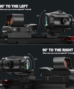 Feyachi M40 3X Red Dot Magnifier with RS-30 Reflex Sight Combo Kit, Multiple Reticle System Red Dot Sight & Magnifier Built-in Flip Mount Combo 2
