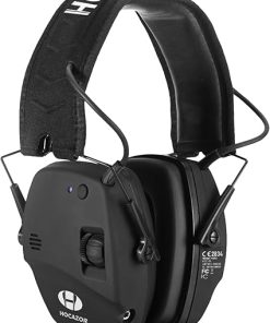 Upgrade Bluetooth 5.4 Shooting Ear Protection with Sound Amplify Electronic Digital Safety Ear Muffs Slim Hearing Protector for Shooting Hunting Gun Range (Black)