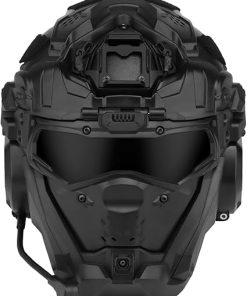 Tactical Airsoft Helmet, High-end Paintball Full Face Mask Helmet (Built-in HD Headset and Anti-Fog Fan, Options) for Outdoor CS Games