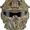 HL-98 Tactical Helmet with Built-in Communication Earphone, Anti-Fog Fan Replaceable Lenses,Tactical Gear