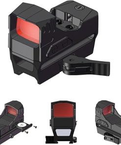 Gotical Multi-Reticle 2 MOA & 65 MOA Circle Open Reflex Sight, QD Auto Lock, Integral High See – thro Picatinny Mount, with Internal Battery, Quick Release Mount