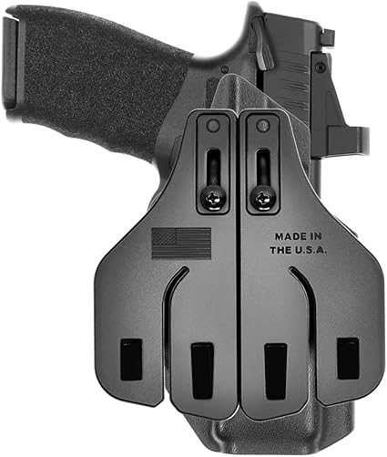 Tulster OWB Range+ Kydex Paddle Holster in Left Hand fits: Springfield Armory Hellcat Pro | Optic Cut Outside The Waistband Open Carry 2 Tulster OWB Range+ Kydex Paddle Holster in Left Hand fits: Springfield Armory Hellcat Pro | Optic Cut Outside The Waistband Open Carry - Image 2