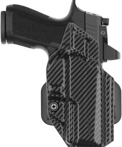 Tulster OWB Range+ Kydex Paddle Holster in Right Hand fits: Sig Sauer P320 Compact/Carry/X-Series 9/40 | Optic Cut Outside The Waistband Open Carry