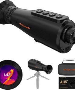 AI15 Thermal Monocular 384×288 AI Super-Resolution HD Night Vision Thermal Imaging with 1.43″ AMOLED Screen, 8X Zoom，Wi-Fi Hotspot Multiple Scene Modes for Hunting Travel Outdoor Camping