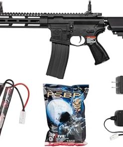 g&g Airsoft Combat Machine m4 Raider high-Performance Full Metal Gearbox aeg Rifle w/Integrated ras and Crane Stock(Airsoft Gun)