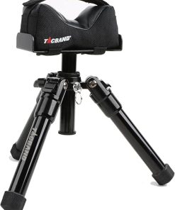 Rifle Tripod Shooting Rest – Portable Adjustable Gun Stand with Front Rifle Support Bag, 6.3″-13.4″ Height for Hunting & Target Practice