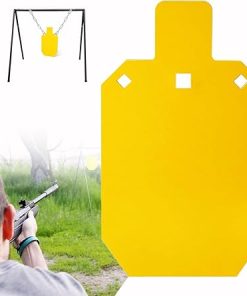 AR500 Steel Targets for Shooting 3/8″ Thick 7″x 12″ Metal Targets for Shooting Range Reactive Shooting Targets Laser Cut Fluorescent Yellow