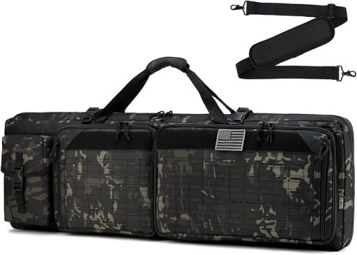 DBTAC Urban Classic Tactical Double Long Gun Bag Soft Rifle Case Pistol Transportation Case w/Backpack Strap for Range Shooting Outdoor Hunting | 32" 36" 42" 48"