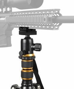 Aluminum Rifle Tripod Shooting Stick Gun Rest Stand Compatible with 20mm Picatinny Waver Rail for Hunting & Shooting, 21-63 Inches 2
