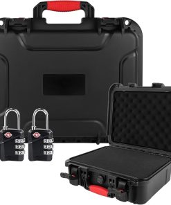 Gun Pistol Case for Handgun – Firearm Travel Case with 2 TSA Locks,TSA Approved with Pre-cut Foam,Pistol Carrying Case Hard Shell Waterproof Shockproof Gun Storage