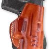 Premium Leather OWB Paddle Holster Open Top, Fits Taurus GX4 Micro Compact 9mm 3.06” Barrel, Right Hand Draw, Brown Color #1621#