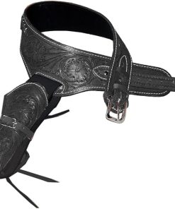 HILASON Western Right Hand Gun Holster Rig 22 Cal Leather Cowboy