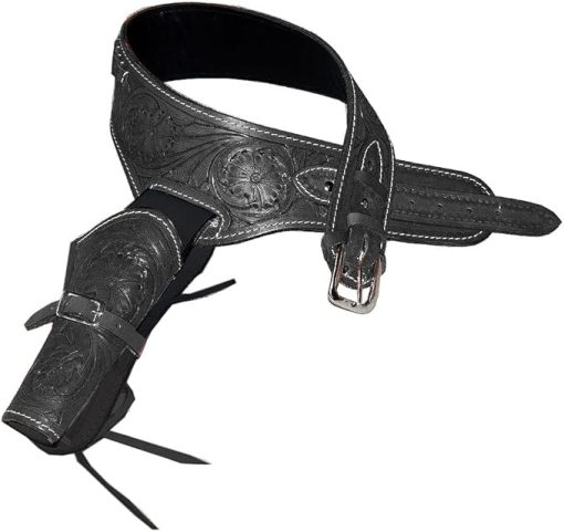 HILASON Western Right Hand Gun Holster Rig 22 Cal Leather Cowboy