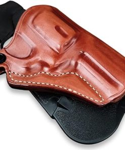 Premium Leather OWB Paddle Holster Open Top Fits Colt King Cobra 357 Mag 6-Shot 3″ Barrel, Right Hand Draw, Brown Color #1631# 2