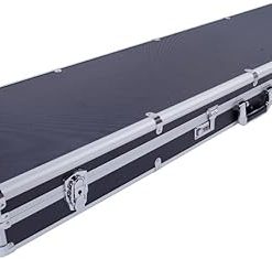 Henf 53″ Rifle Gun Case Aluminum Long Gun Hard Case, Portable Locking Shotgun Storage Box With Padded Foam And Combination Lock